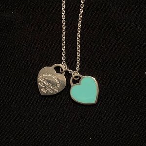 Tiffany mini double heart necklace